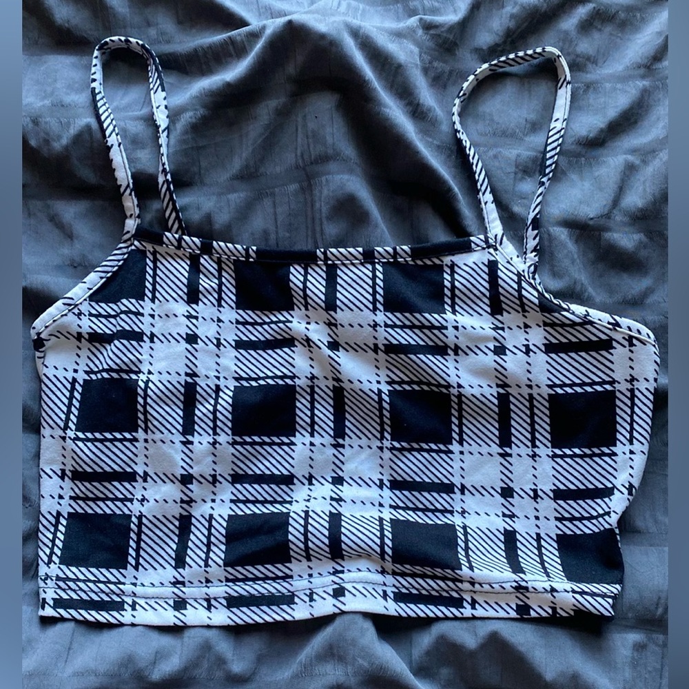 Plaid crop top